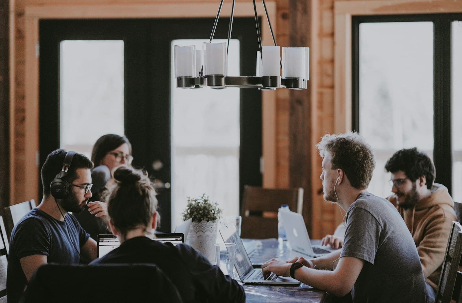 Team meeting around a table