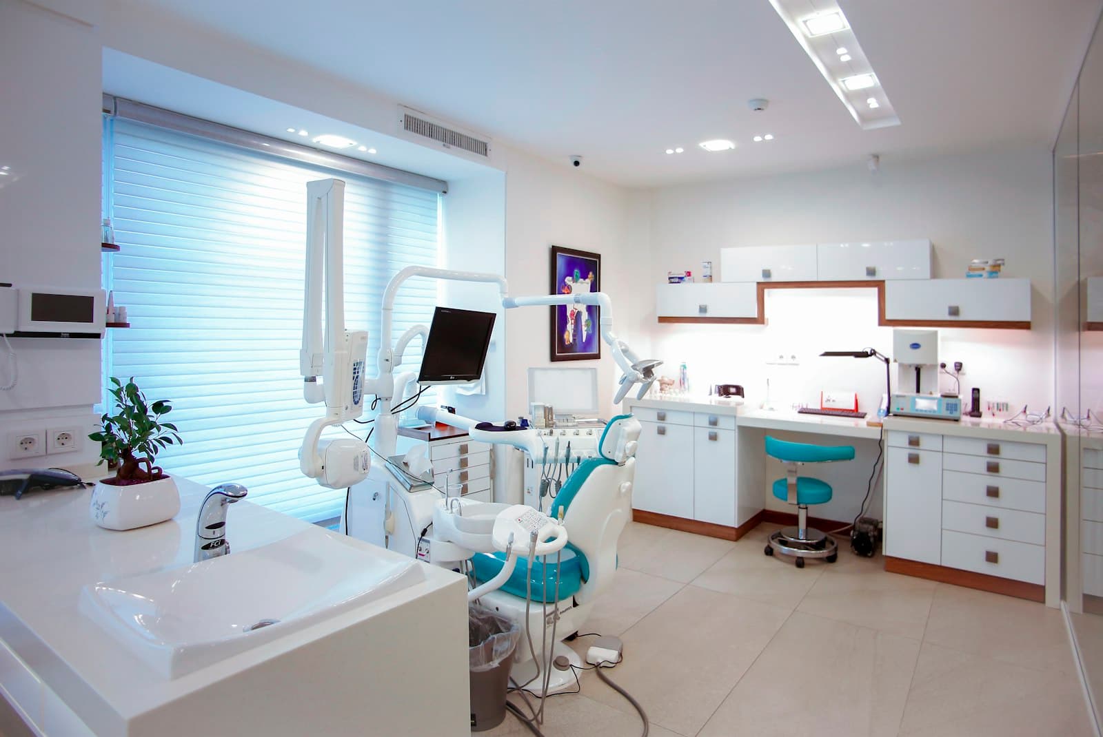 Modern dental clinic with treatment chair